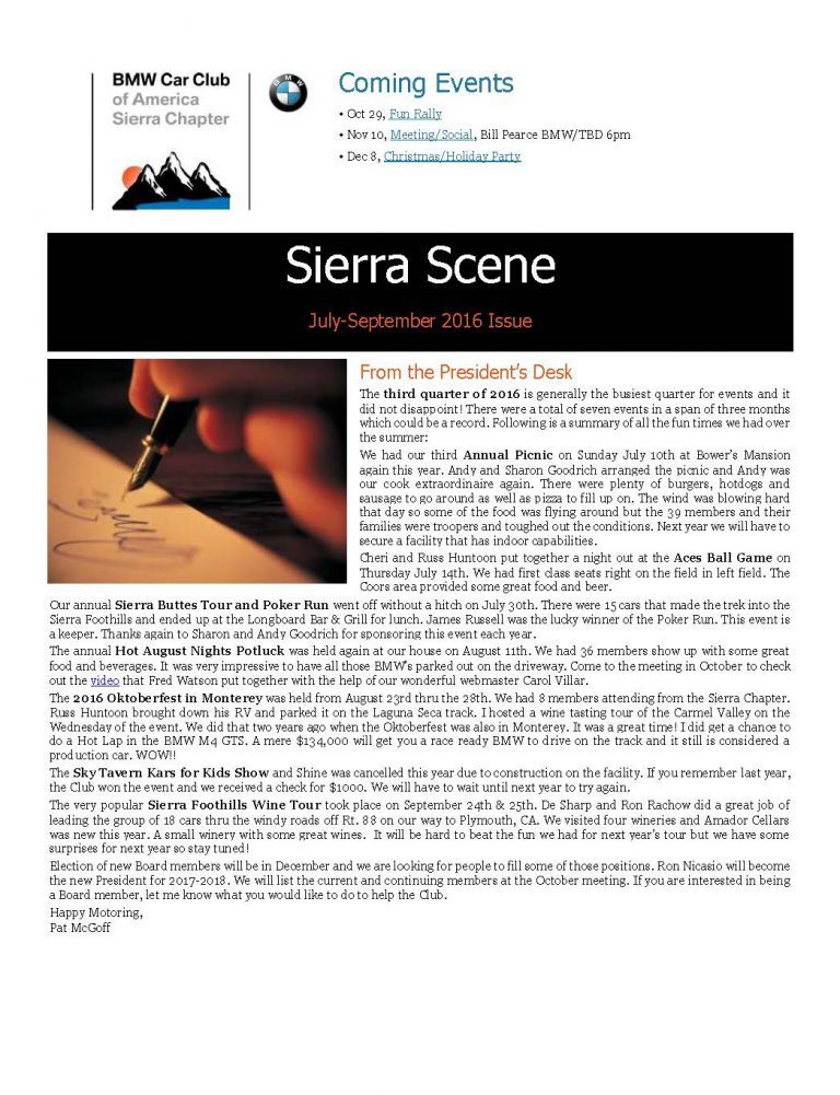 Read more about the article 2016 July-September Sierra Scene